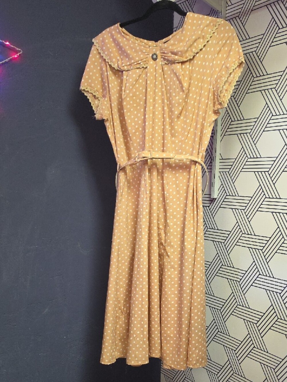 Hell Bunny Rockabilly 1940s Polka Dot Midi Dress - Picture 2 of 6